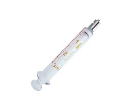 Seringa De Vidro Bico Metal Luer Lock (Rosca) - 3 Ml - Arti Glass